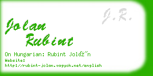 jolan rubint business card